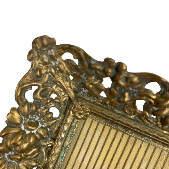 ANTIQUE 19th Century French Gold Plated Picture Frame Ornate Rococo Decor FLAW - Picture 5 of 13